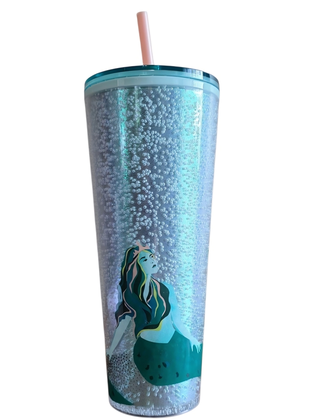 Starbucks 2024 Anniversary Mint Green Bubbleseed Siren Tumbler Venti 24 Oz New